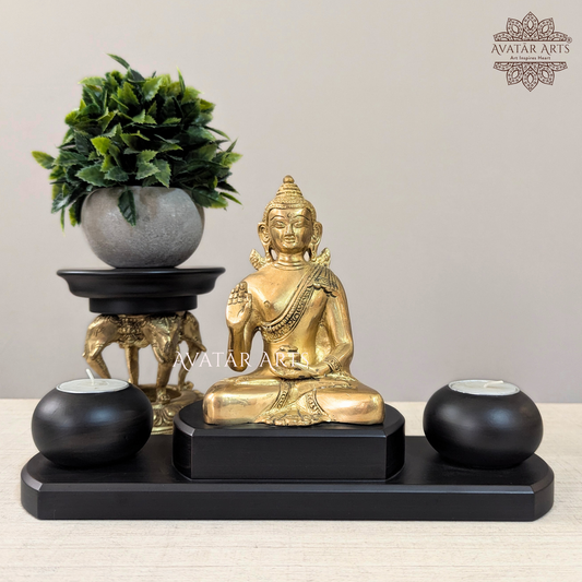 Buddha with T lights