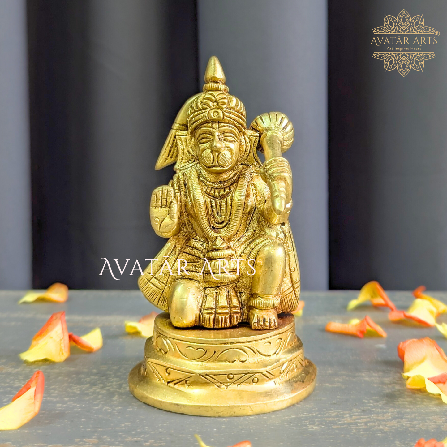 Blessing Lord Hanuman idol