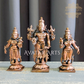 Copper Lord Vishnu with shridevi and Bhudevi