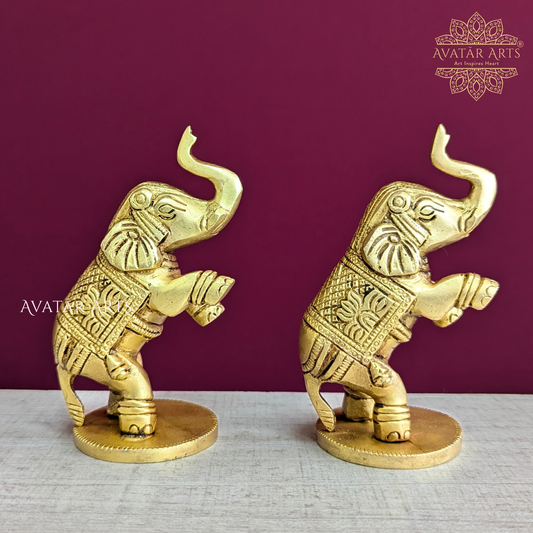 Brass Elephants Jumping