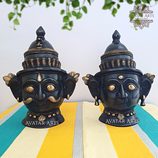 Lord Shiva and Goddesss Parvati Masks for Home Decor