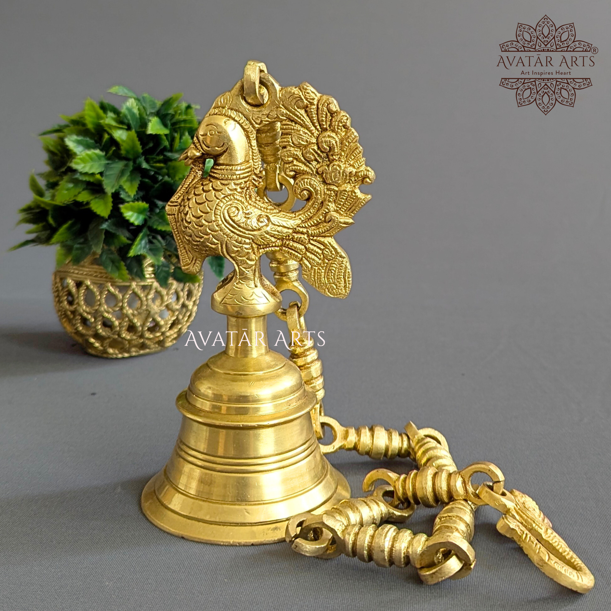 Peacock Hanging Bell