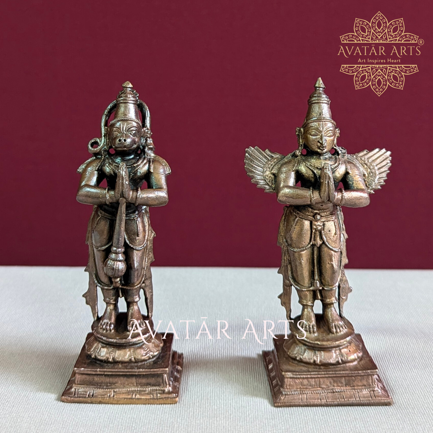 Lord Hanuman and Garuda idols in Copper