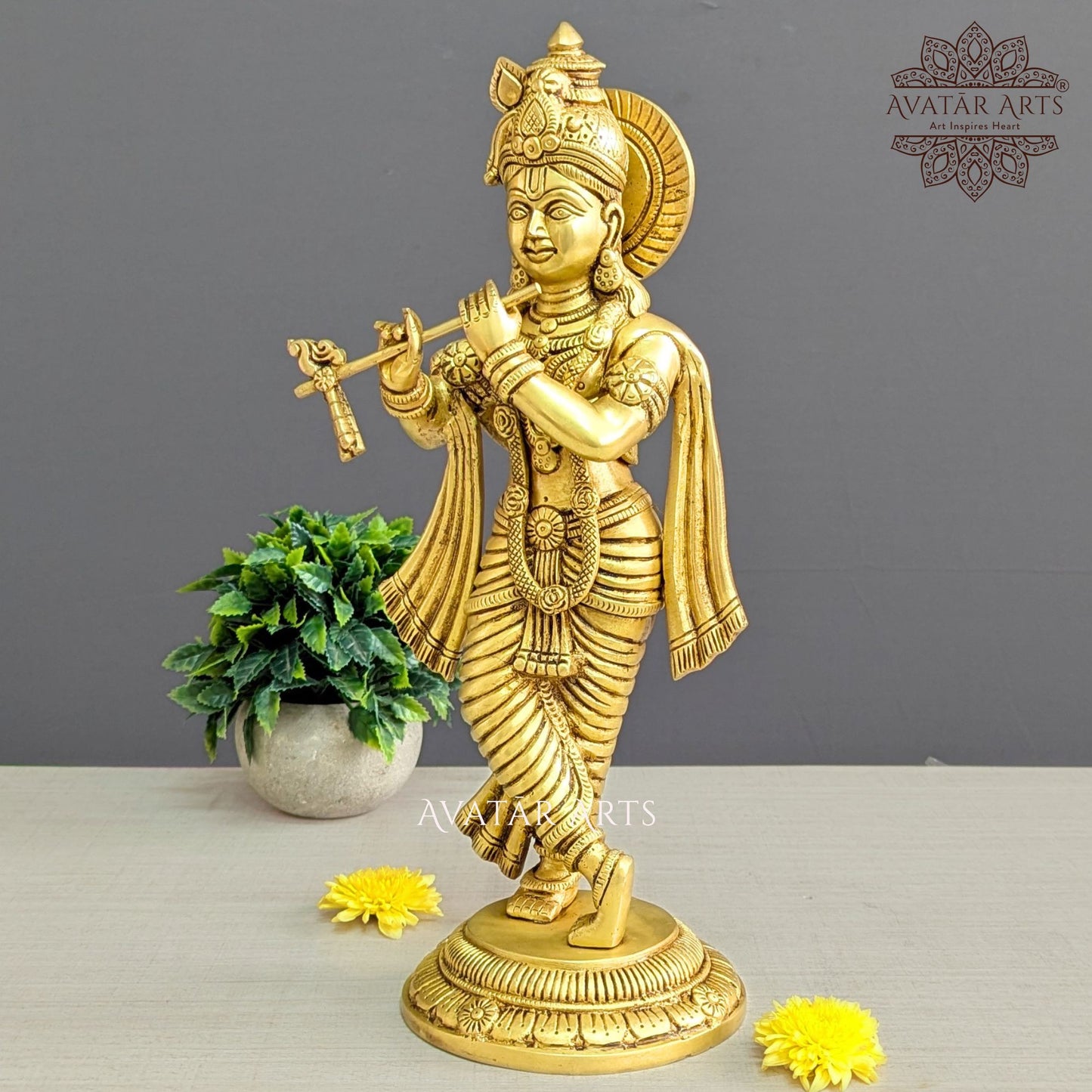 Brass Lord Krishna