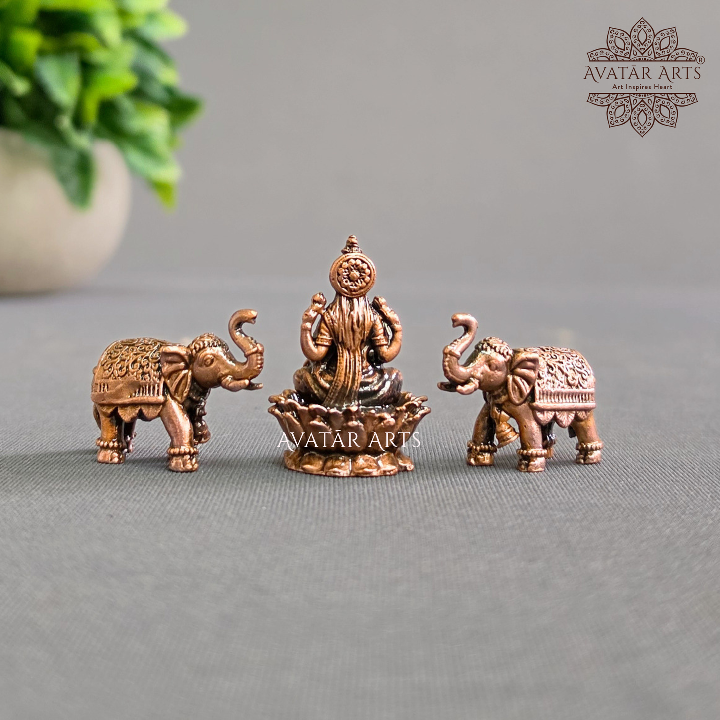 Copper Gaja Lakshmi
