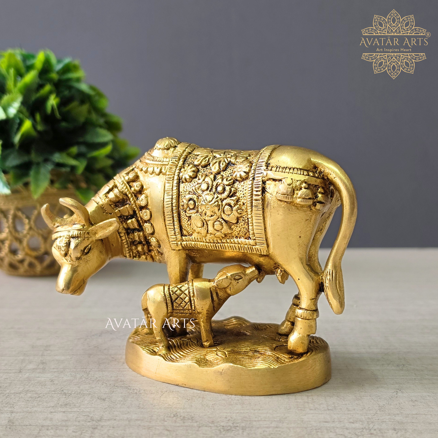 Brass Kamdhenu Cow