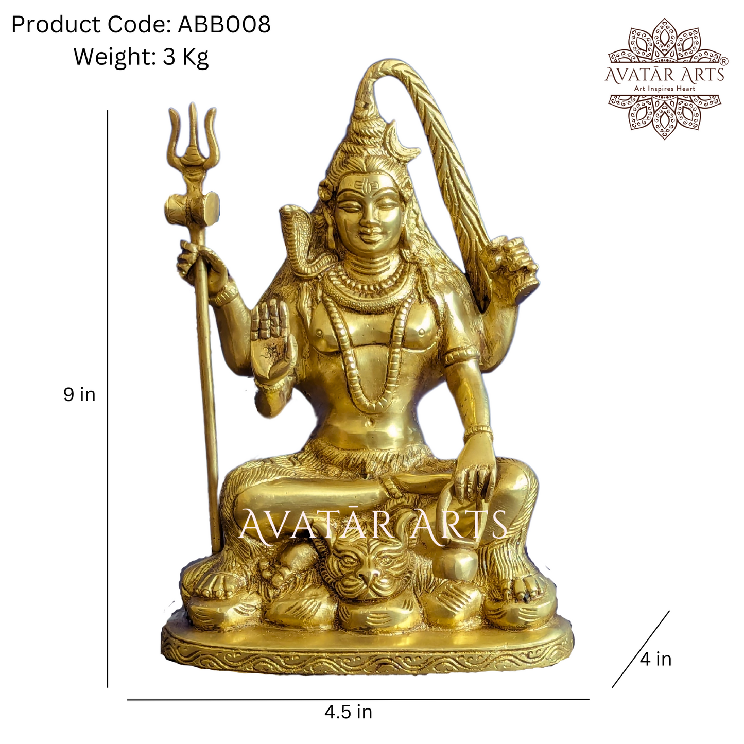 Brass Lord Shiva Statue