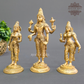 Brass  LordVishnu with Sridevi and Bhudevi