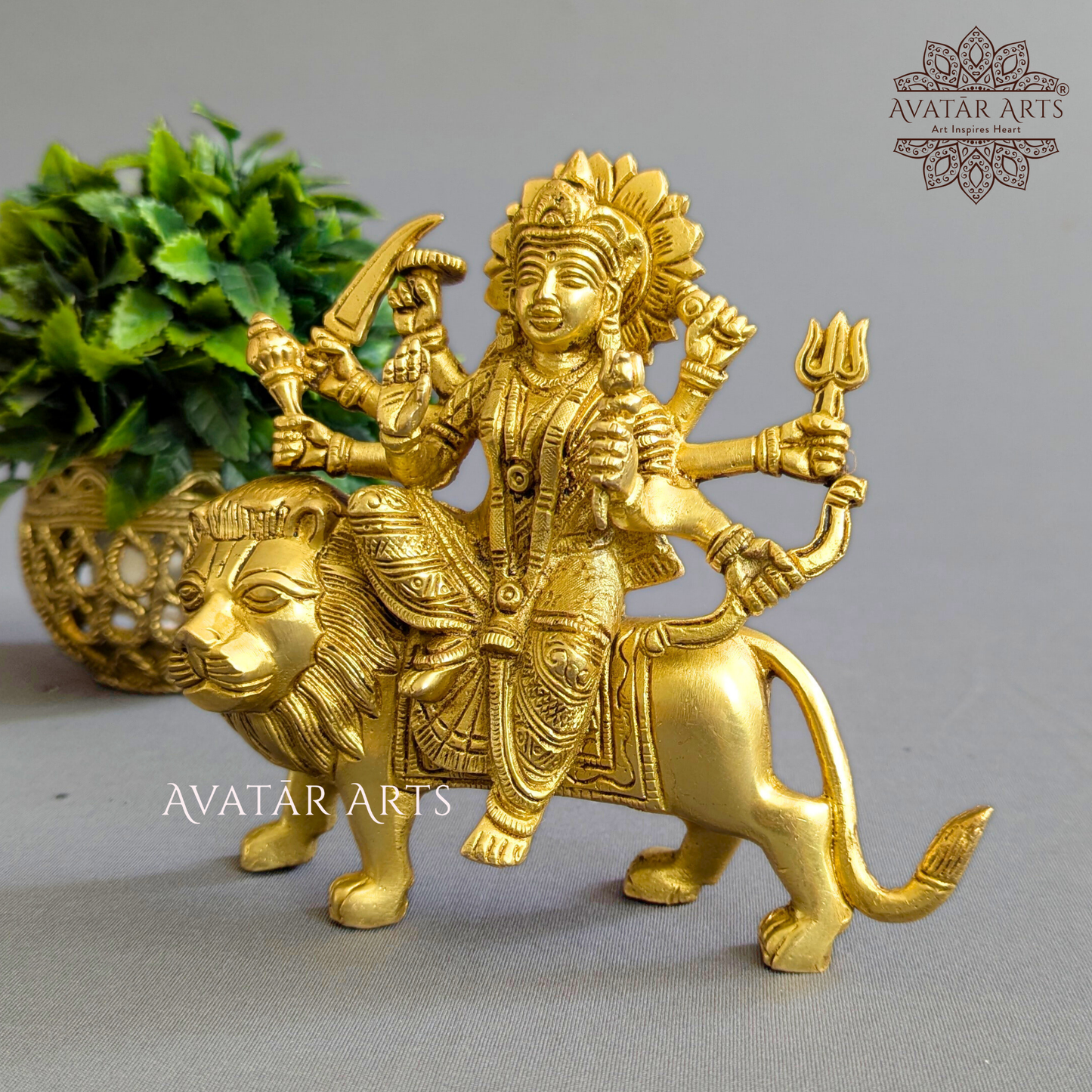 Brass Durga devi