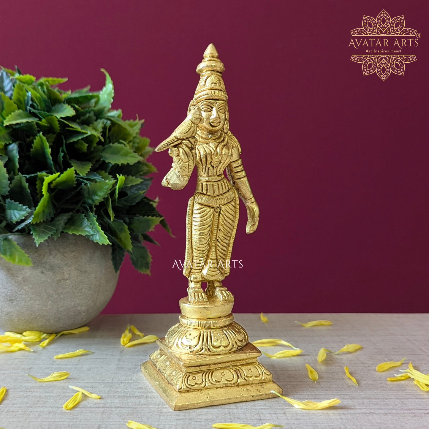 Brass Goddess Meenakshi