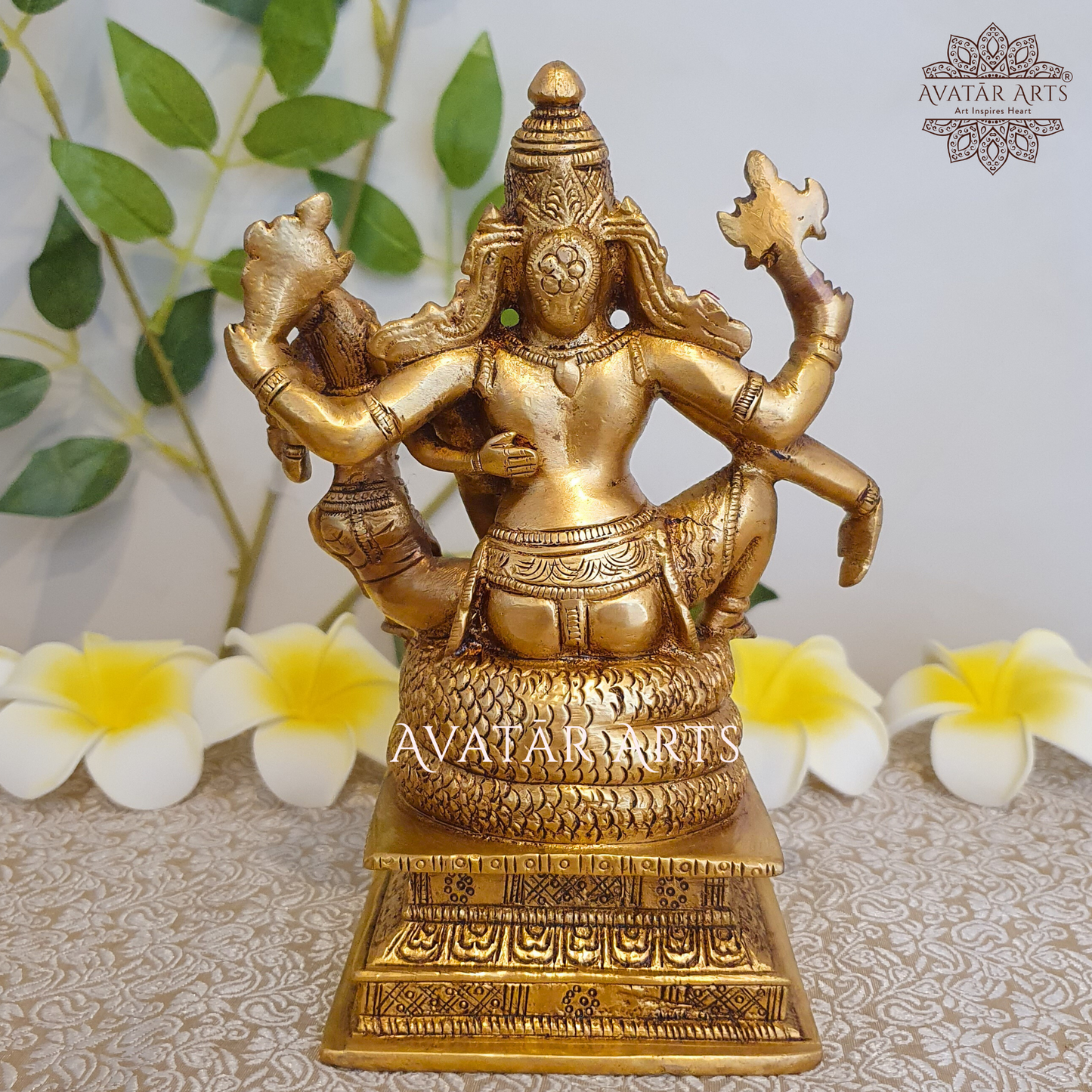 Brass Lakshmi Narayan/ Lakshmi Vishnu Statue