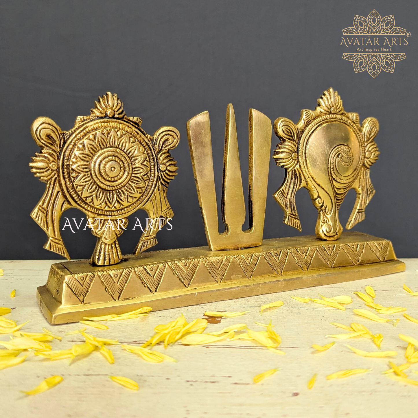 Brass Shankh Chakra Namam / Balaji