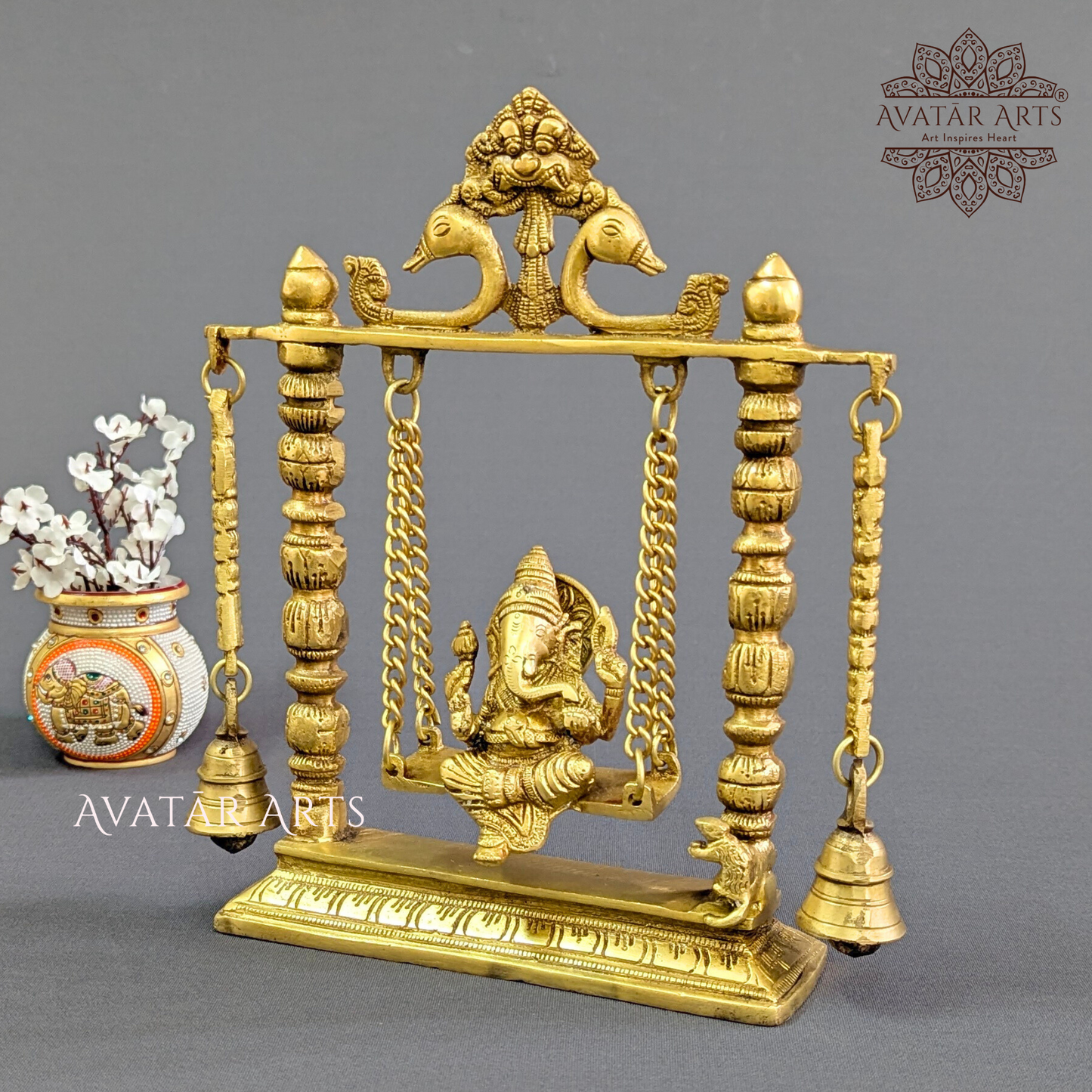 Brass Swing Ganesha