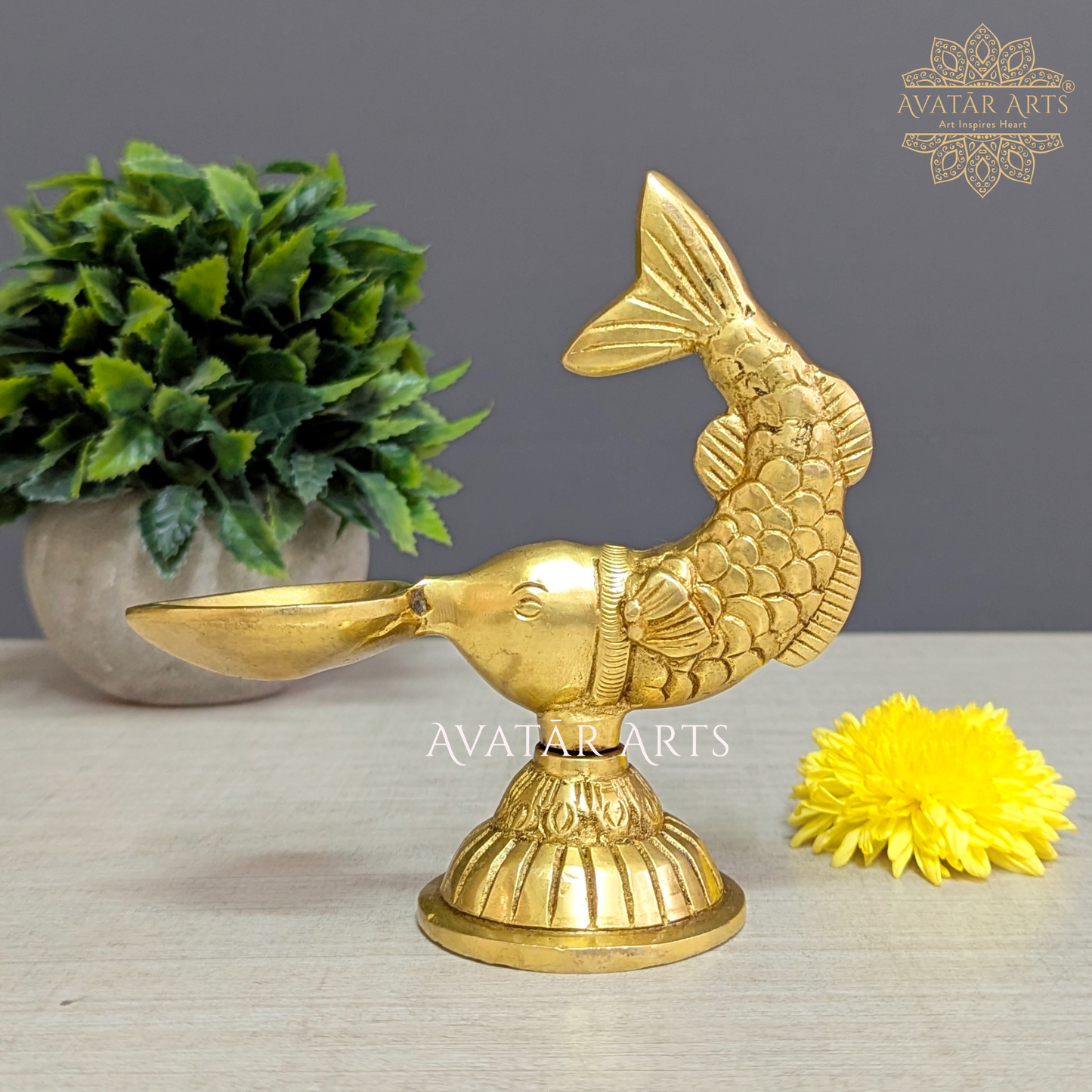 Brass Fish Lamp