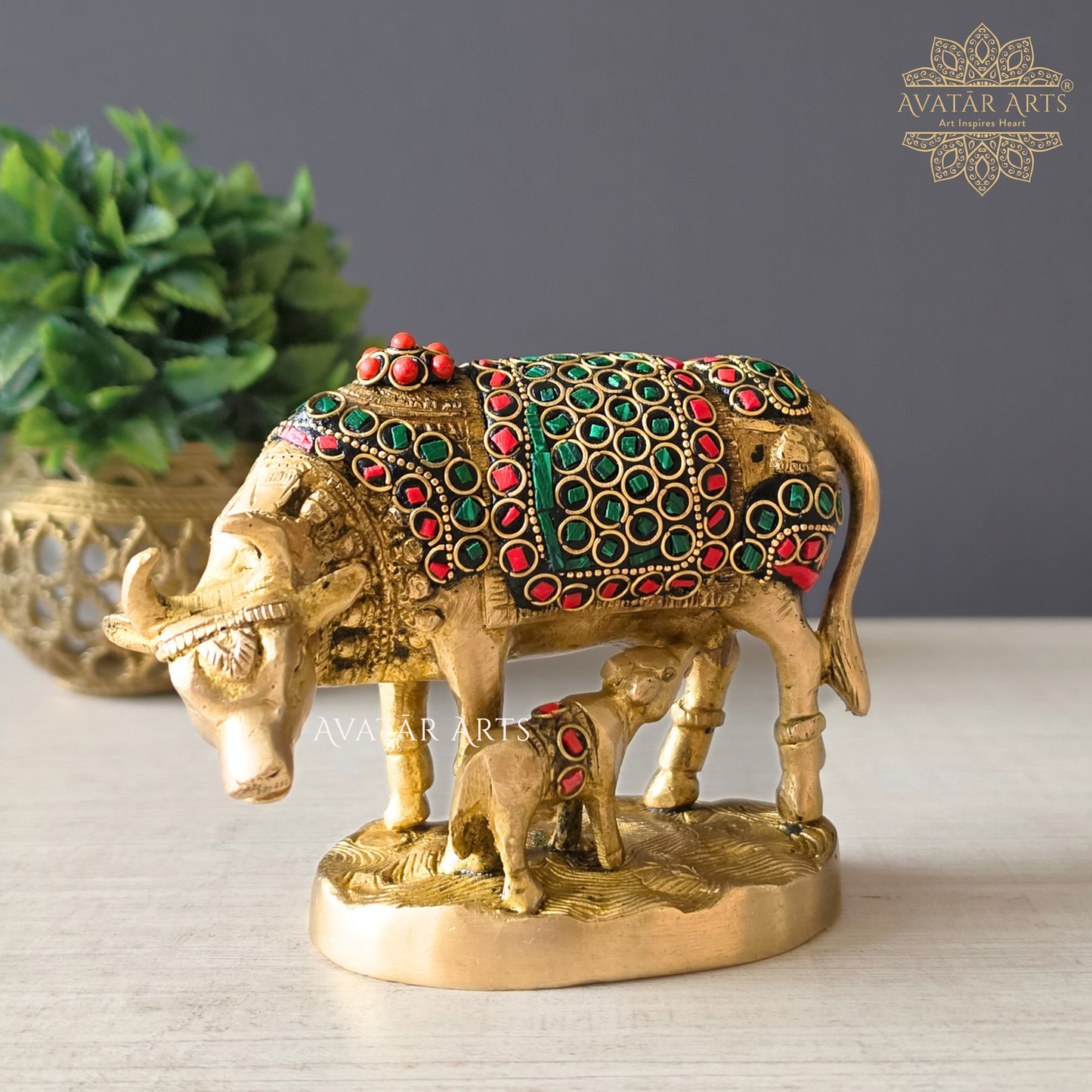 Brass Kamdhenu Cow