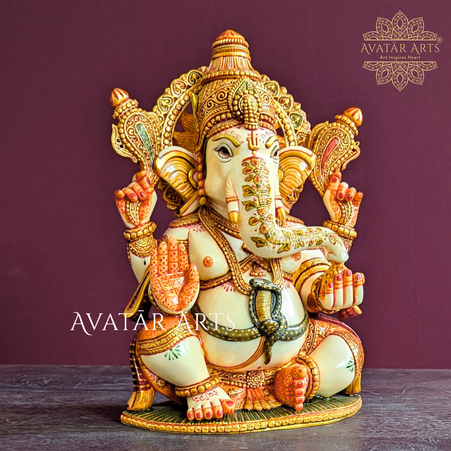 Lord Ganesha Statue in Marble Powder