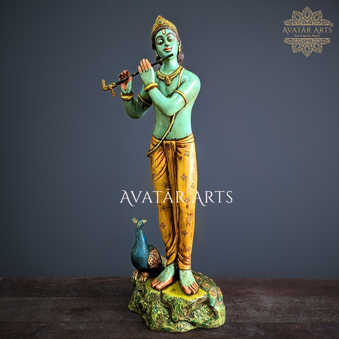 Brass Krishna Statue for Home Temple