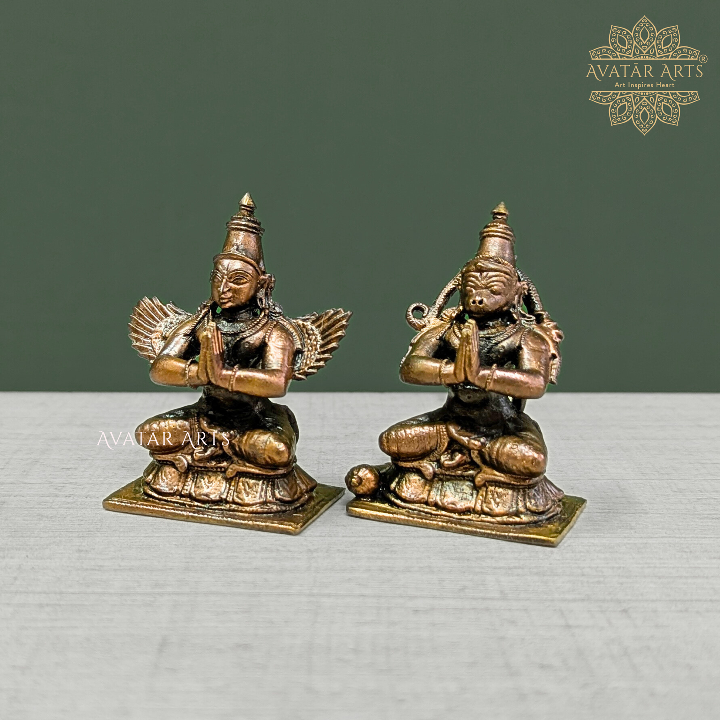 Lord Garuda & Hanuman in Copper