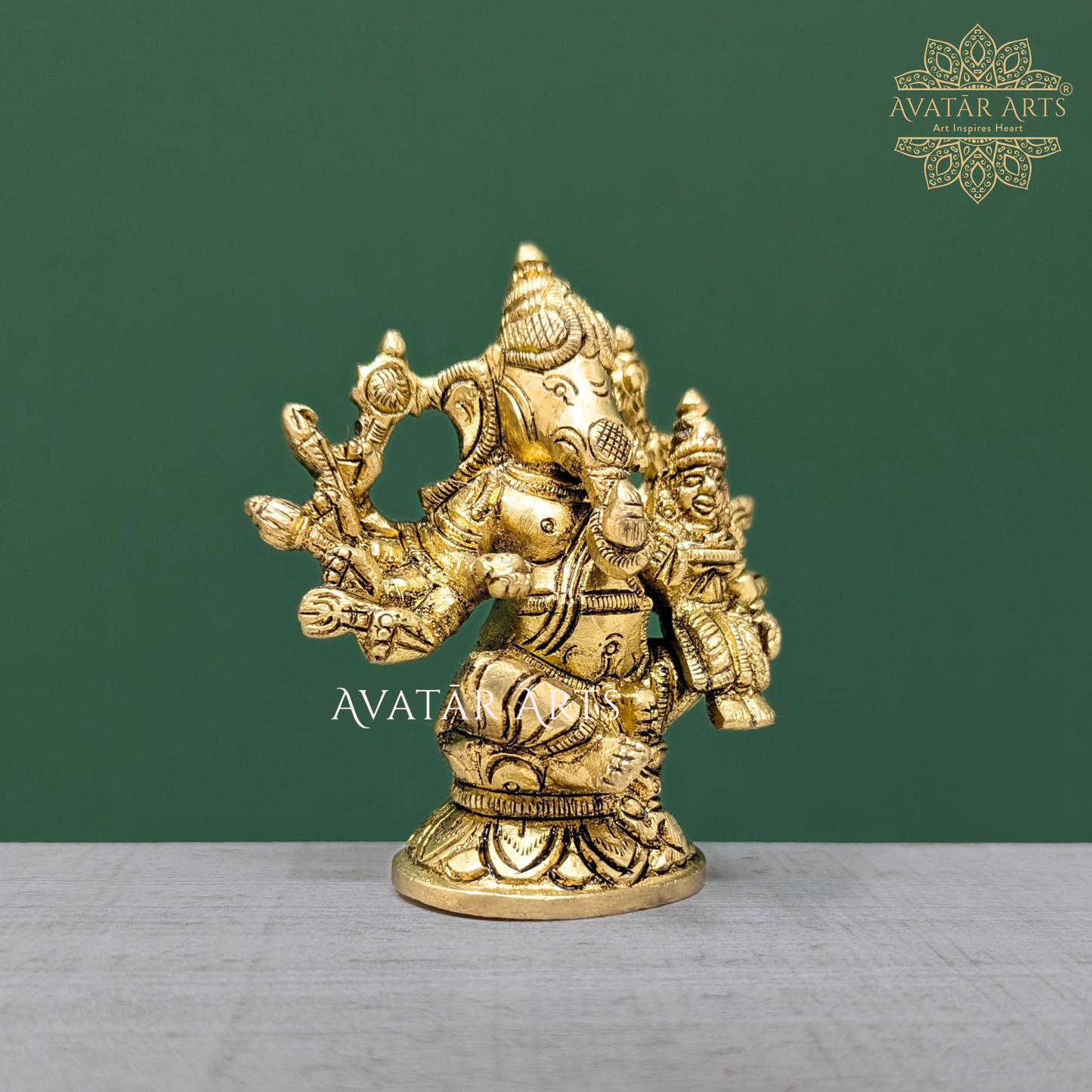 Brass Vallabha Ganapathi / Ganesha