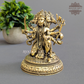 Side view of 4.75 Inch Brass Panchamukhi Hanuman Murti