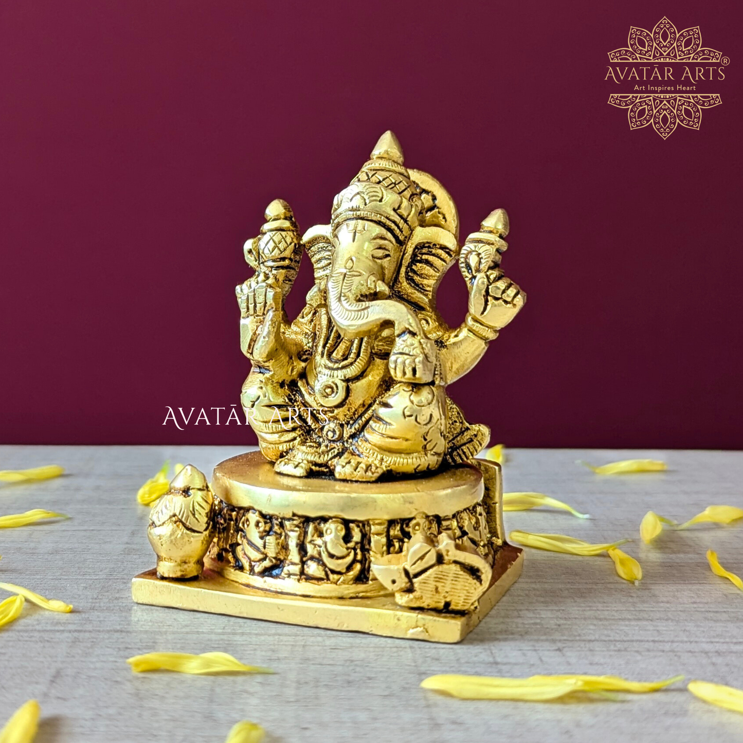 Brass Ganesha idol