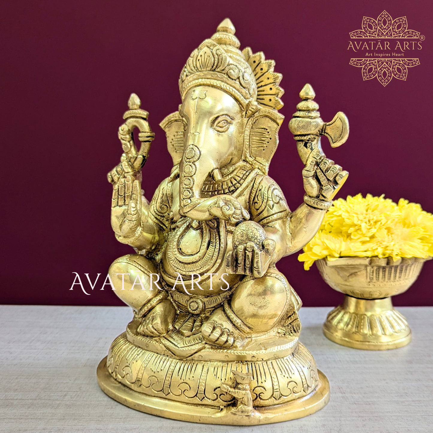 Brass Ganesha for Home Temple