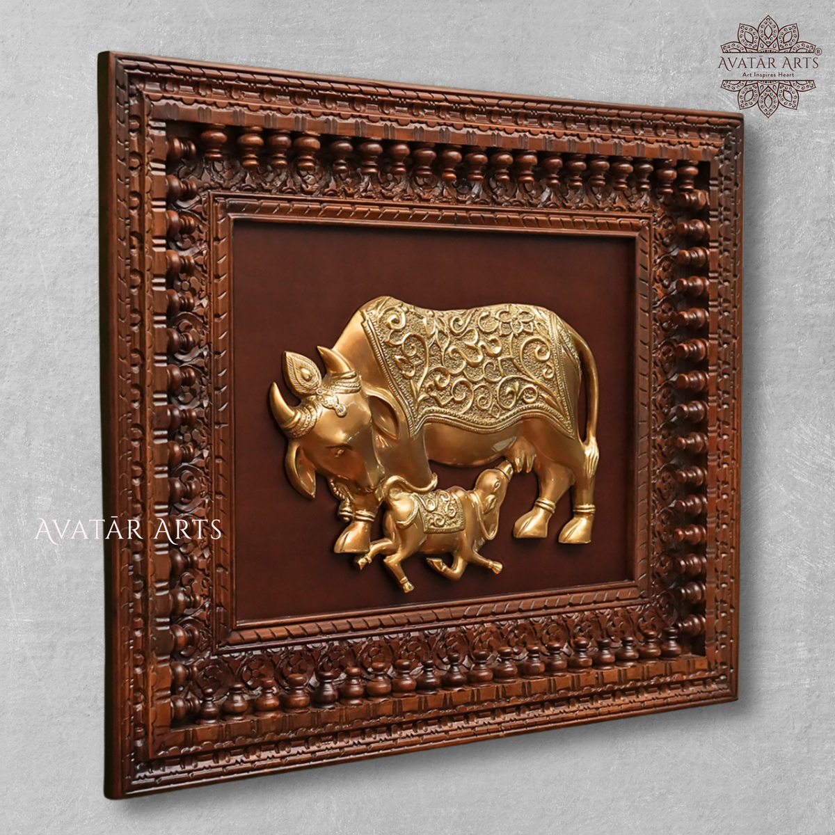 Kamdhenu Cow and Calf Frame