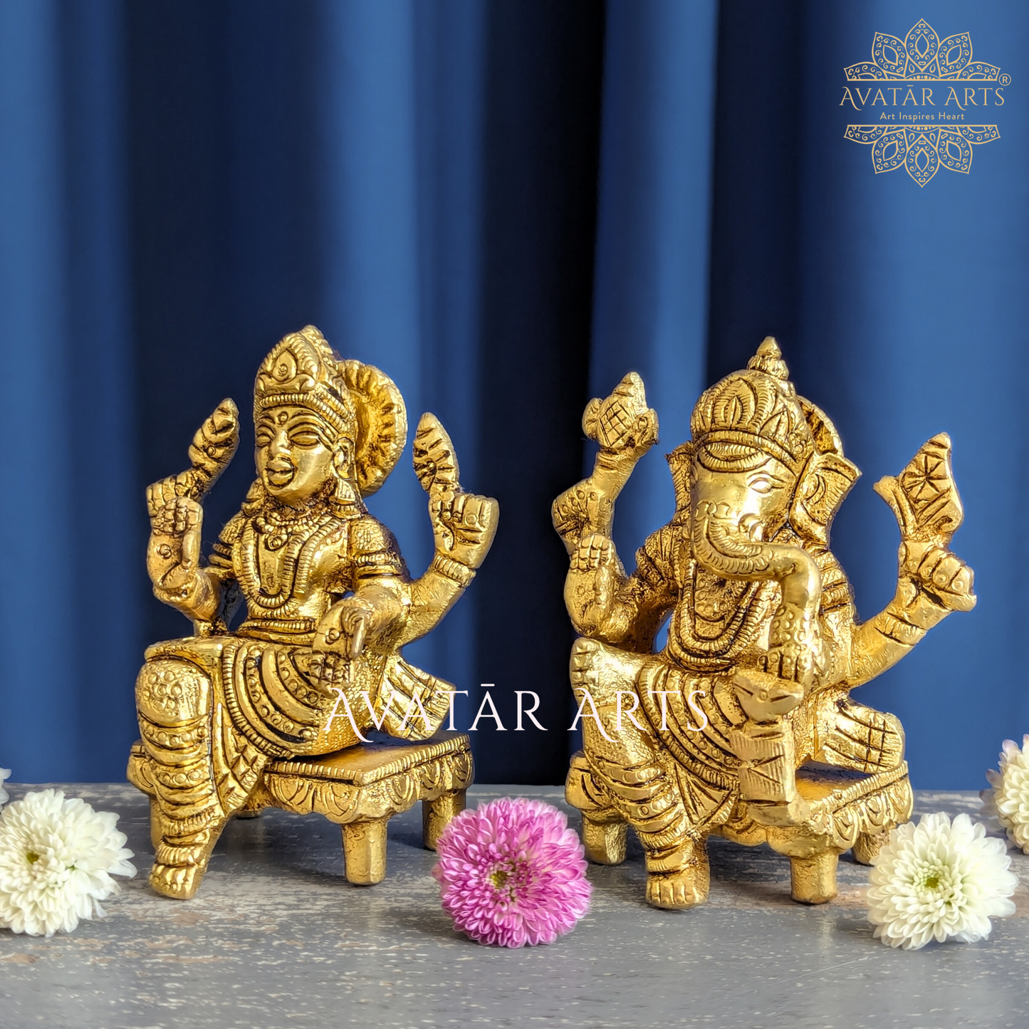 Ganesha Lakshmi idol for Daily Pooja