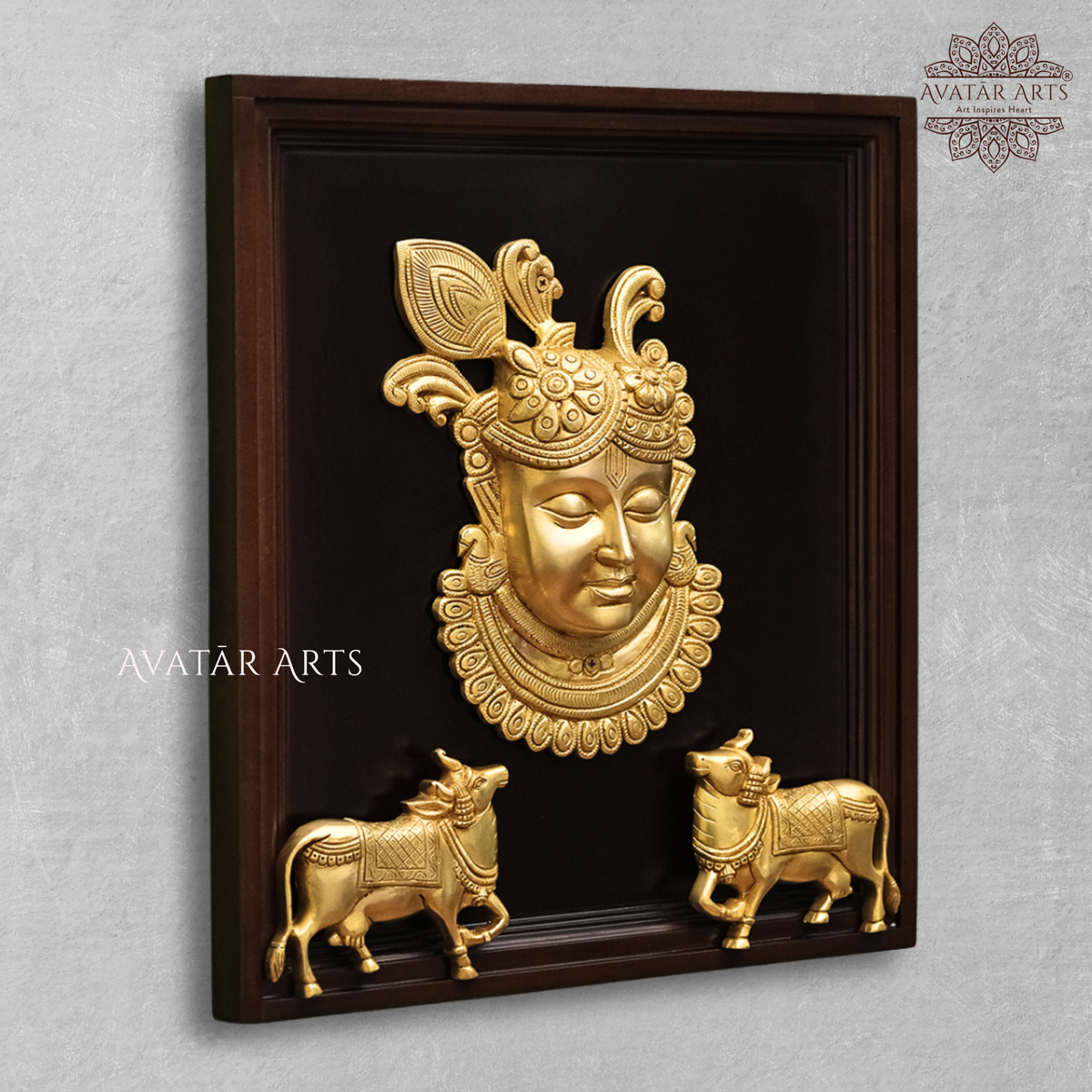 Shreenath ji with Surabhi Cows Wall frame