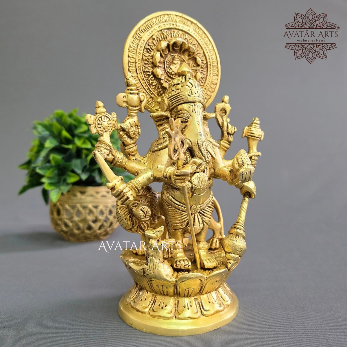 Brass Dirshti Ganesha