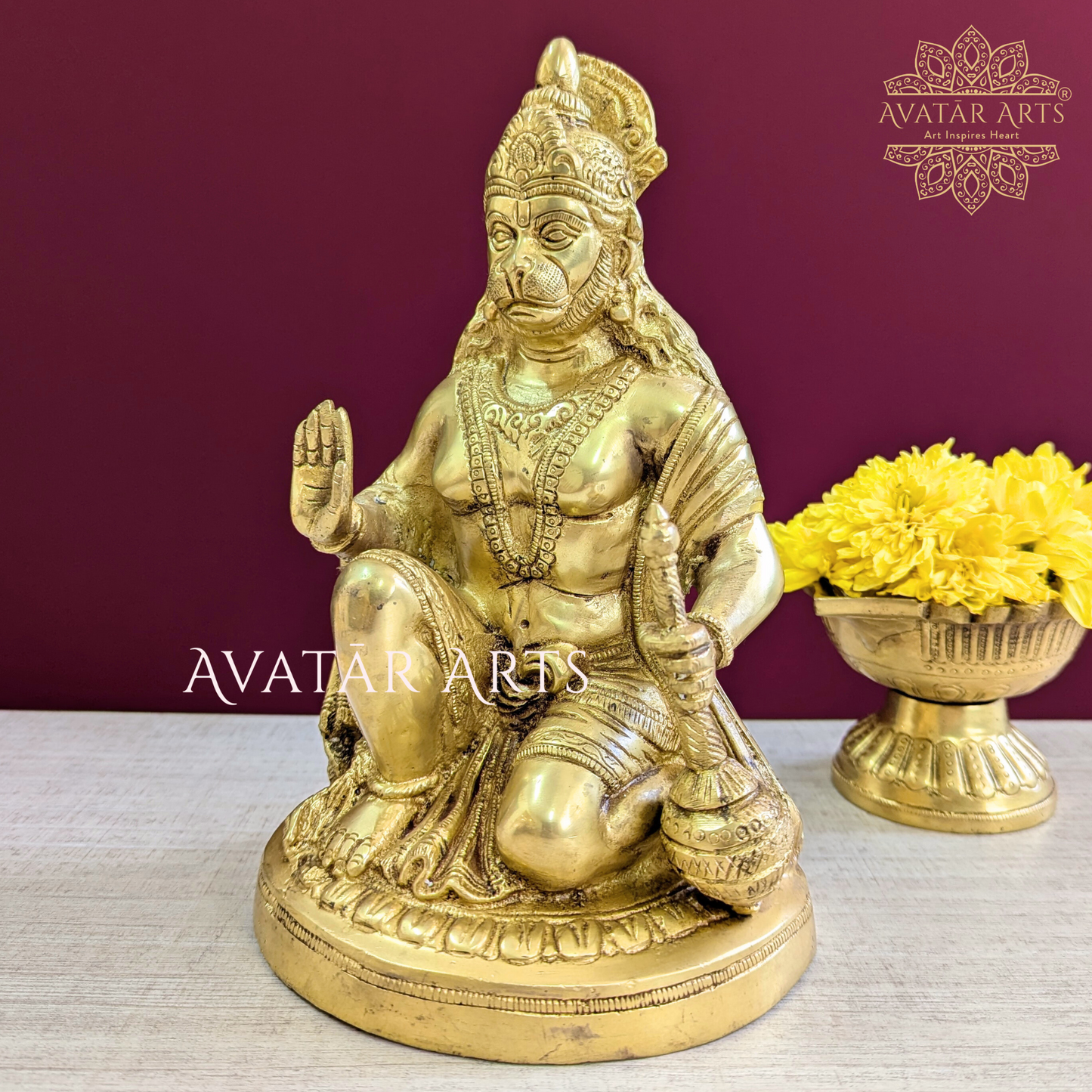 Brass Lord Hanuman in Brass