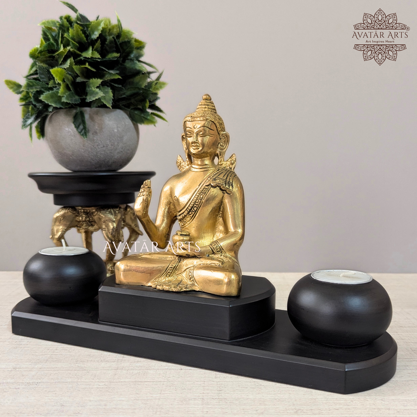 Buddha with T lights