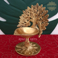 Brass oil Lamp with Tree of Life/ Kalpvriksha