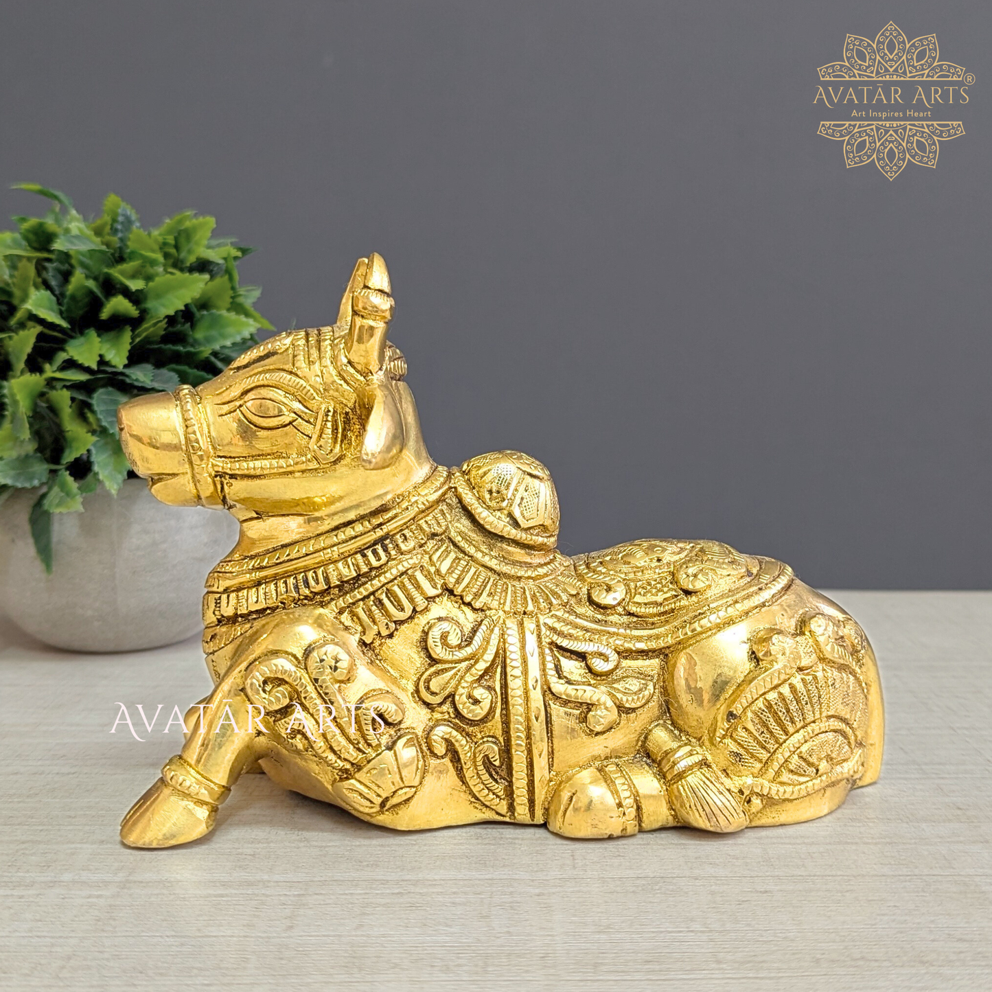 Nandi Statue in Brass