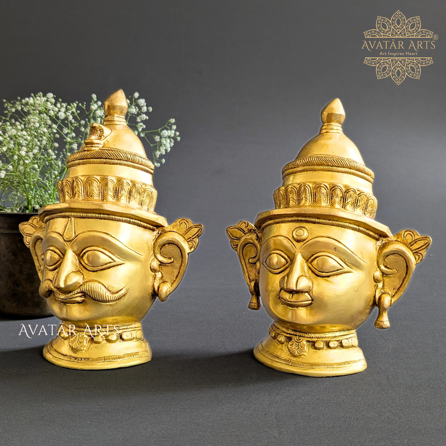 Shiva Parvati in Brass