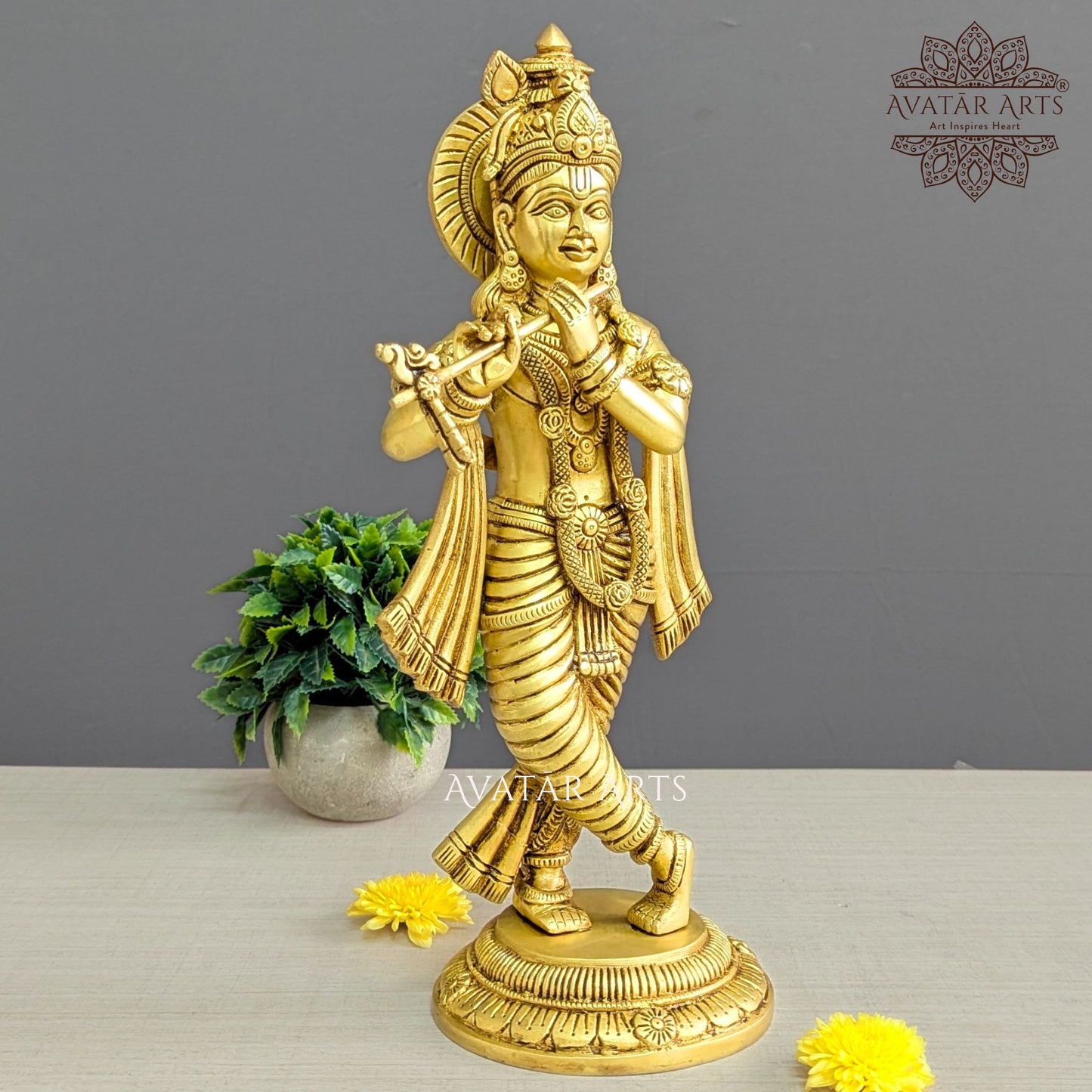 Brass Lord Krishna