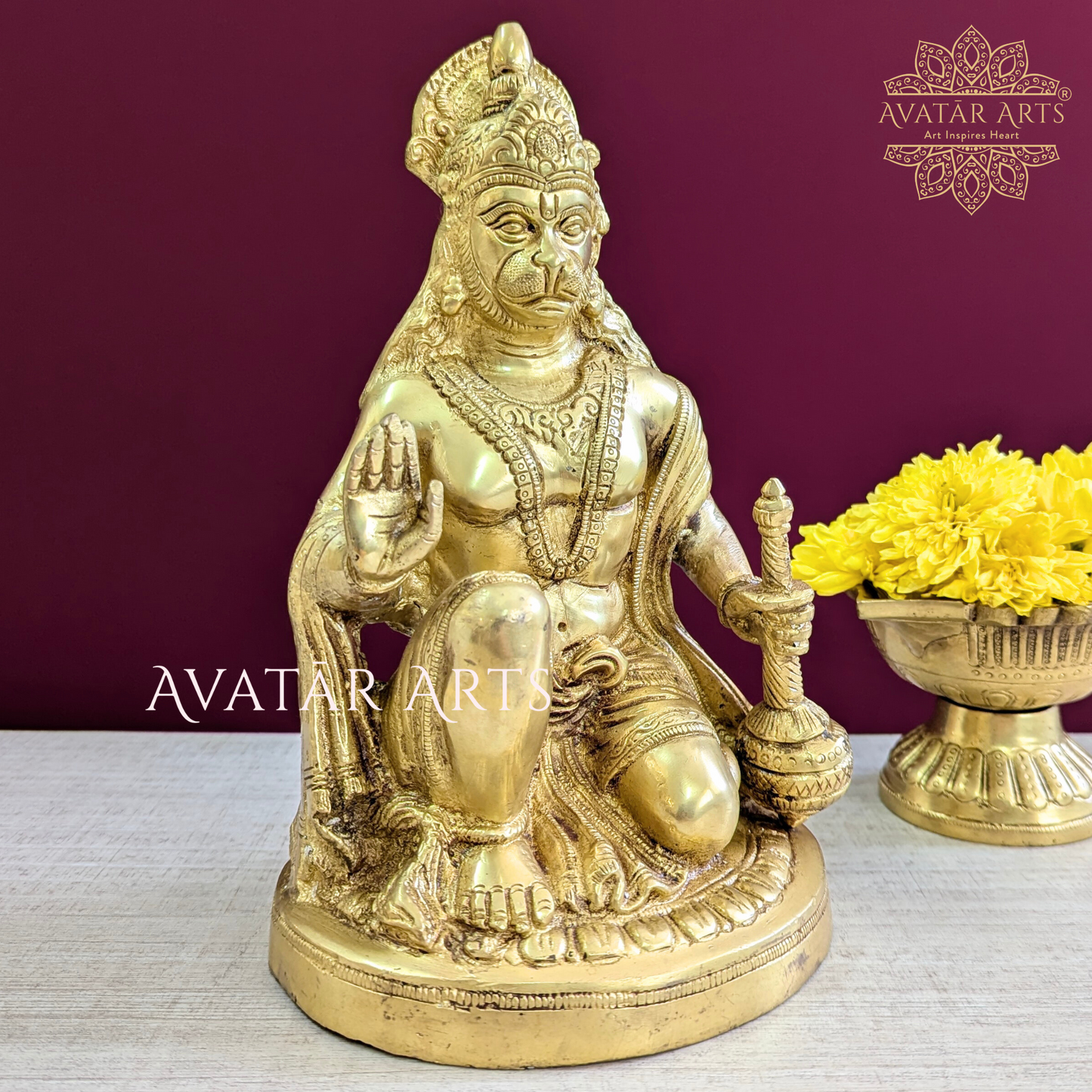 Brass Lord Hanuman in Brass