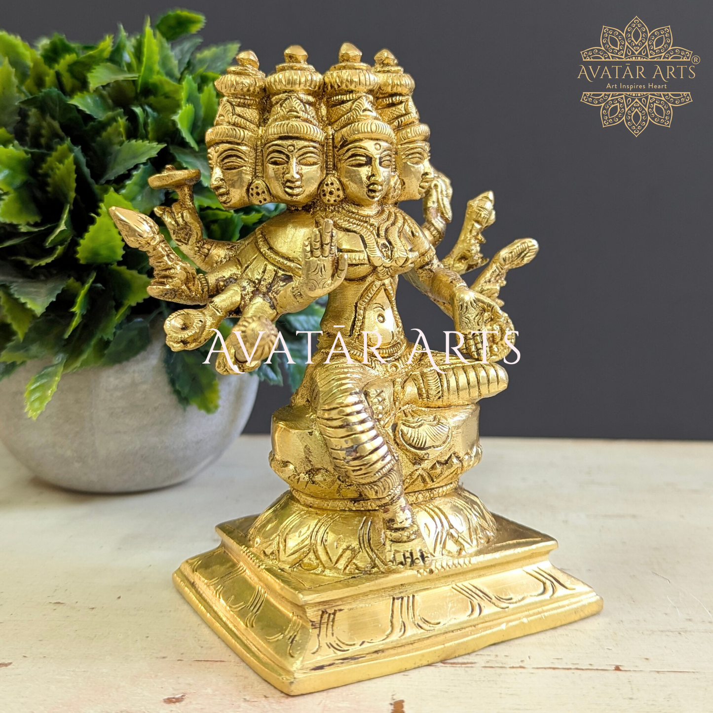 Brass Goddess Gayatri