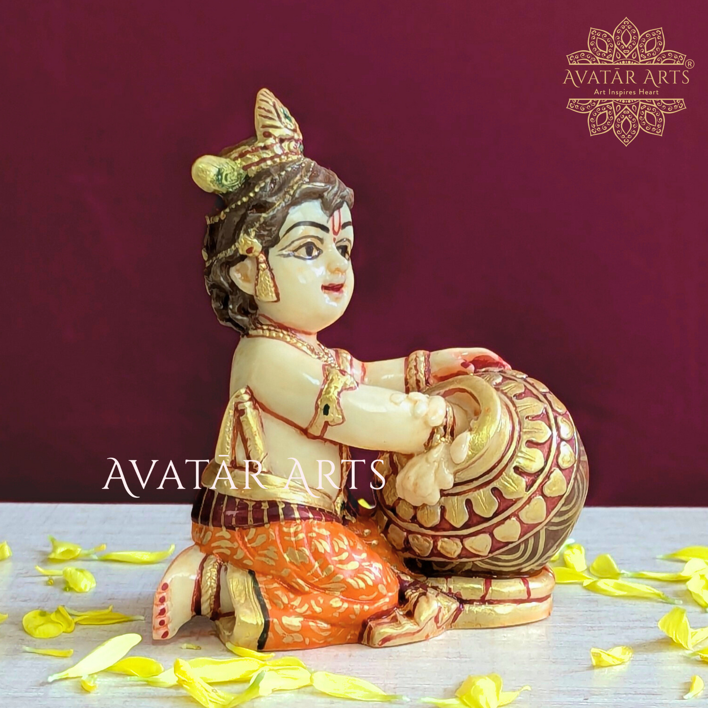 Butter Krishna in Marble Powder