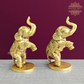 Brass Elephants Jumping