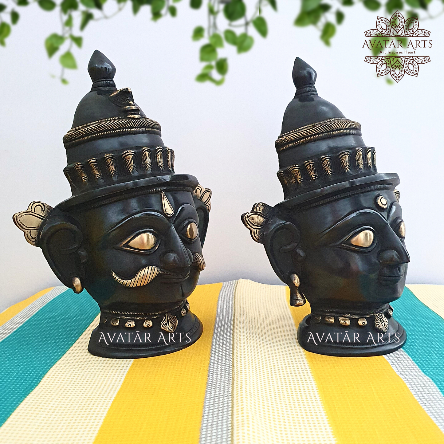 Lord Shiva and Goddesss Parvati Masks for Home Decor