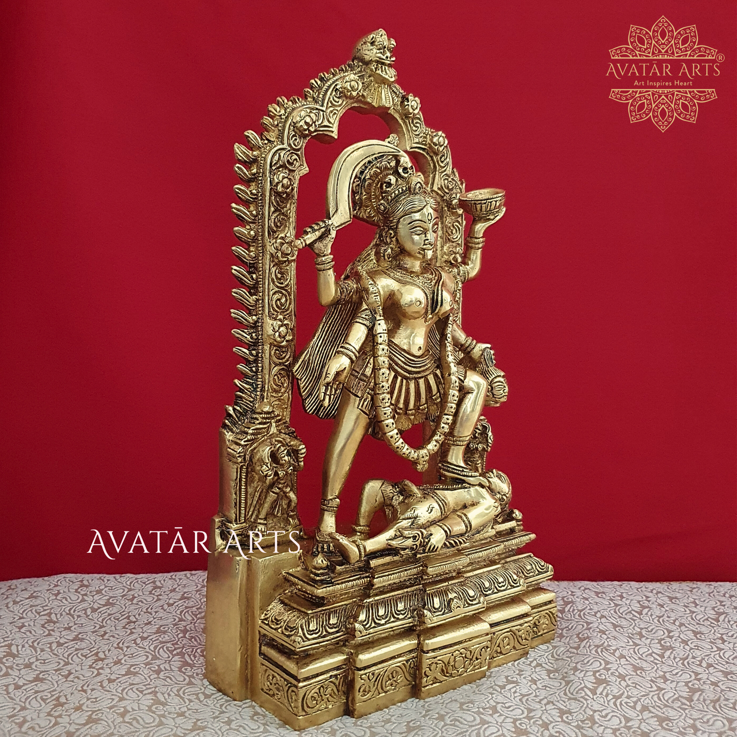 Goddess Kaali in Brass