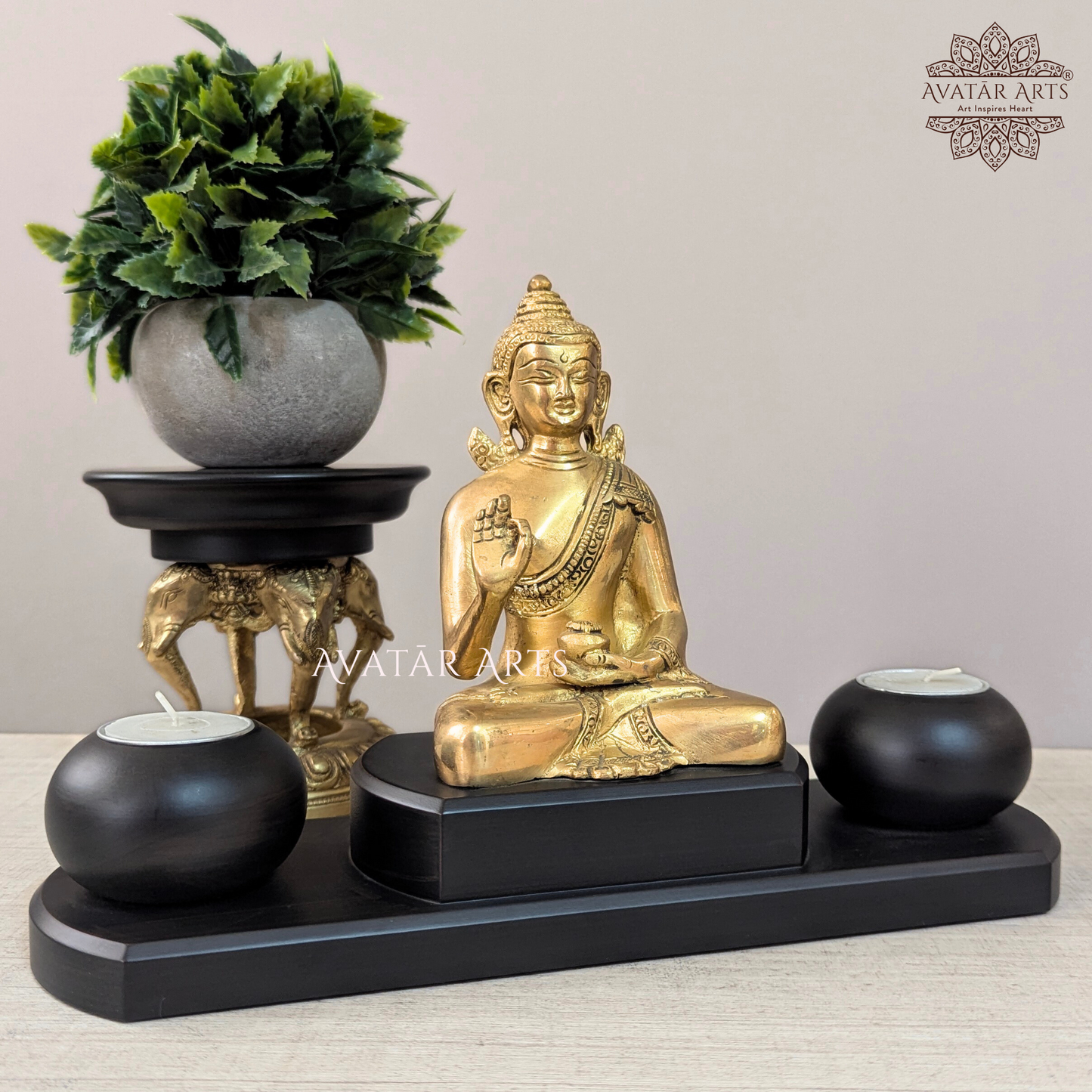 Buddha with T lights