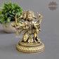 Left Side view of 4.75 Inch Brass Panchamukhi Lord Hanuman Statue