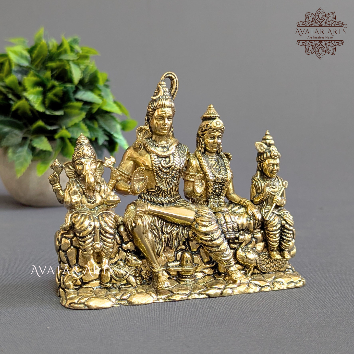 Brass Shiv Parivar Statue