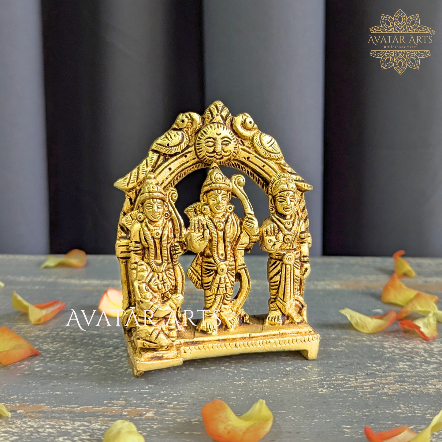 Miniature idol of Shree Ram Darbaar in Brass