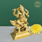 Brass Lord Ganesha Sitting on Mooshak