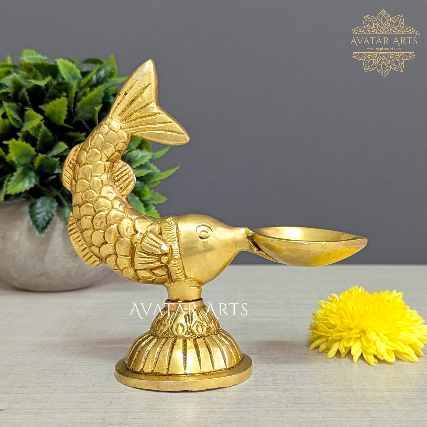 Brass Fish Lamp