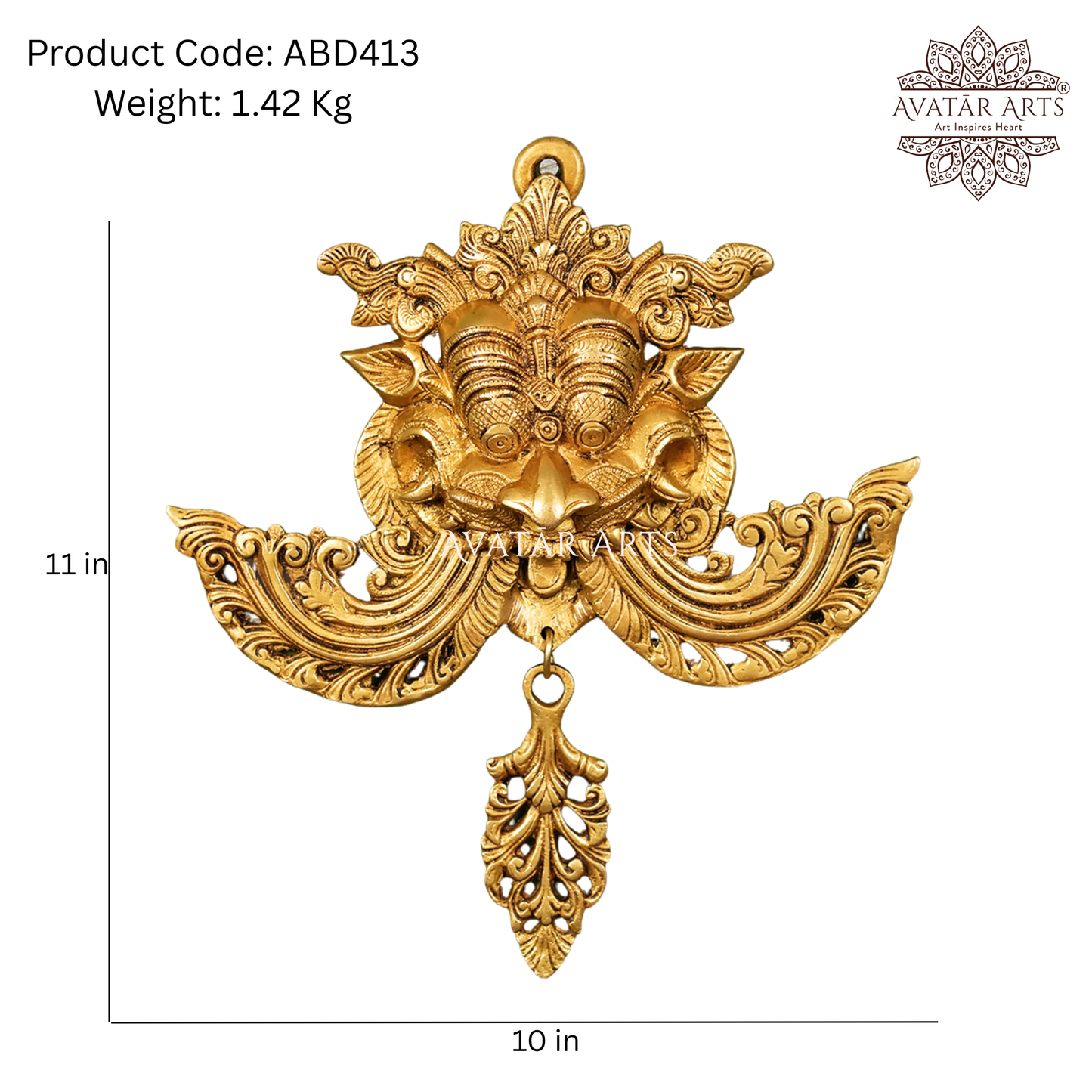 Brass Wall Hanging Yalli Kirtimukha