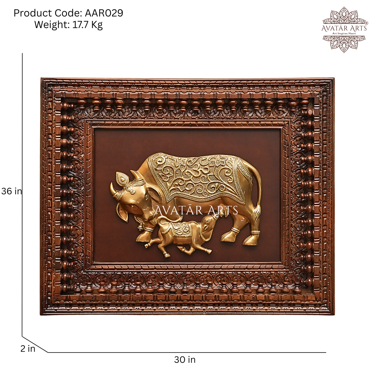 Kamdhenu Cow and Calf Frame
